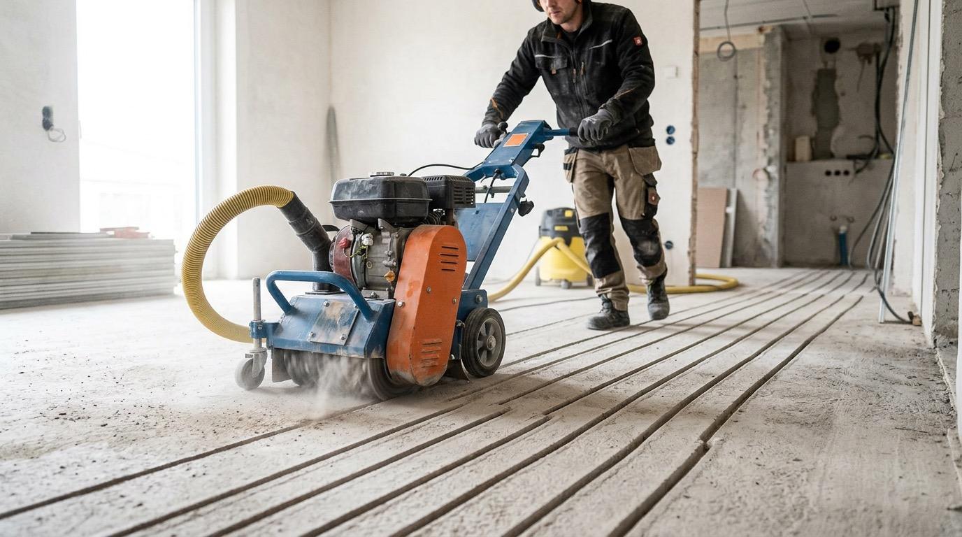 Fußbodenheizungsfräsen